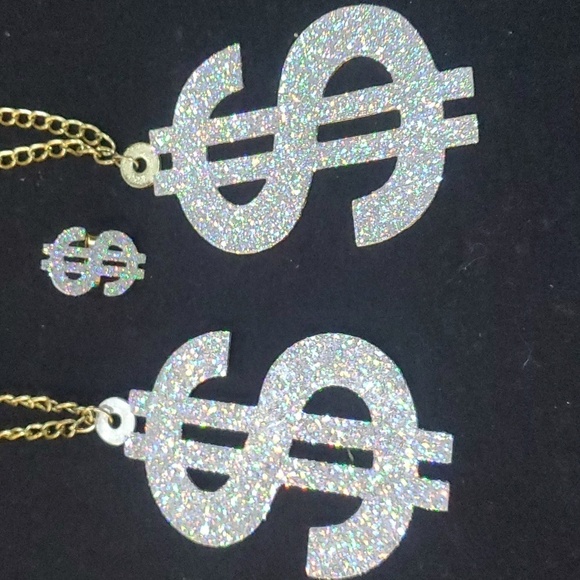 Big dollar sign novelty jewelry - Picture 3 of 3